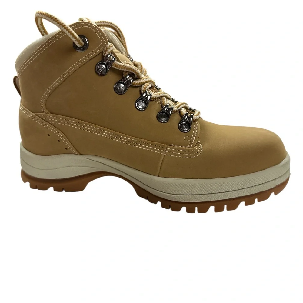 Skechers Synergy Tan & Cream Women’s Hiking Outdoorsy Lace-up Ankle Boots Size 6